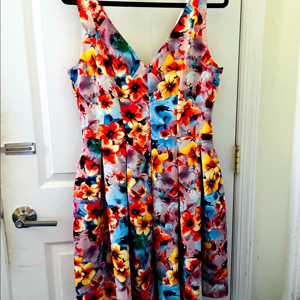 Betsey Johnson Floral Midi Dress - Multicolor